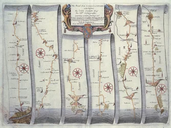 Die Straße von London nach Arundel (Farbstich)